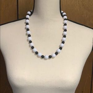 Black & White Bauble Beaded Necklace
